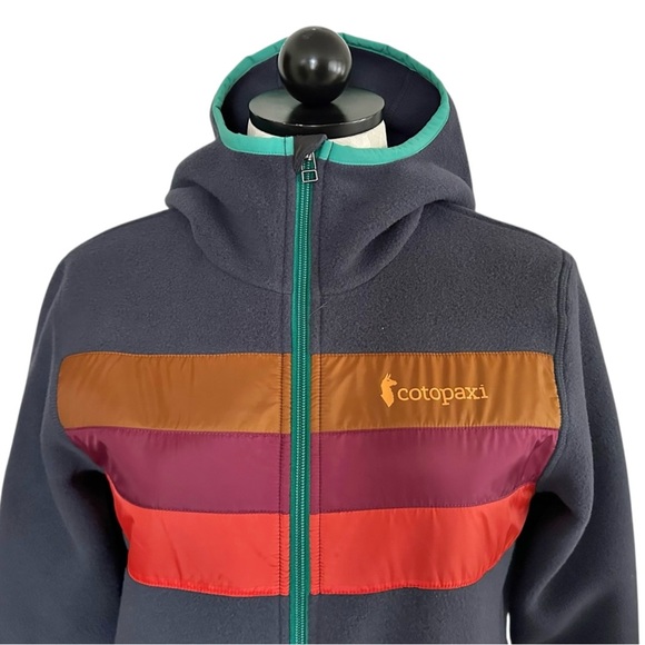 Cotopaxi Women’s Teca Fleece Hooded Full-Zip Jacket Saturn Blue Striped Size M - Picture 5 of 16
